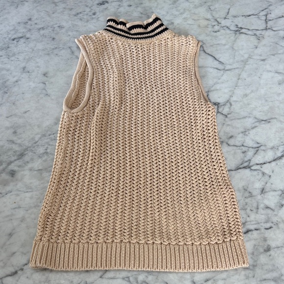 J. Crew Beige Sleeveless Turtleneck Sweater - Picture 1 of 7